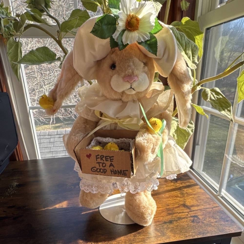 Mati's Originals Handmade‎ Easter Bunny Stuffed Animal Easter Dress & Chicks 18"